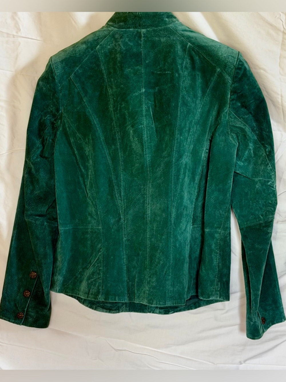 Green Suede Vintage Western Jacket - Picture 2 of 9
